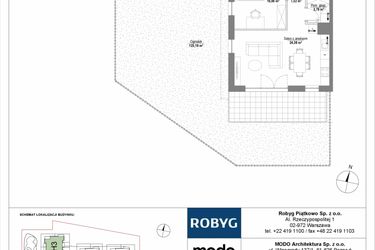 Rzut - Mieszkanie na sprzedaż 3 pokoje o powierzchni 62,31 m² - numer H3_0M01 w Piątkowo Residence etap II