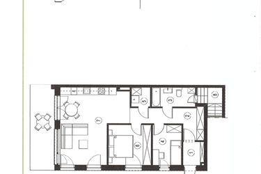 Rzut - Mieszkanie na sprzedaż 3 pokoje o powierzchni 70,76 m² - numer 15_1 w Apartamenty Sielanka