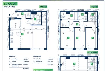 Rzut - Dom na sprzedaż 5 pokoi o powierzchni 113,13 m² - numer 21 w Vista Forest