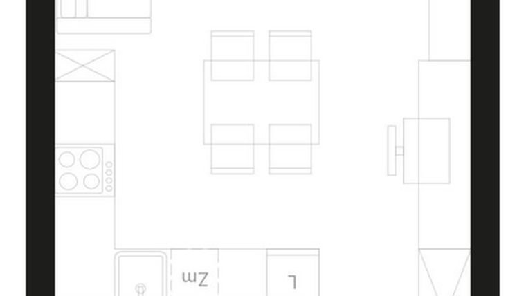 Rzut - Mieszkanie na sprzedaż 1 pokój o powierzchni 31,3 m² - numer M48 w Atrium House