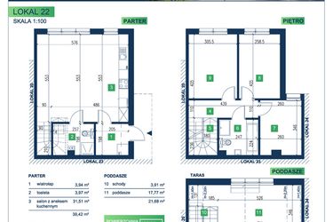 Rzut - Dom na sprzedaż 5 pokoi o powierzchni 105,95 m² - numer 22 w Vista Forest