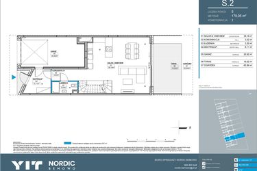 Rzut - Dom na sprzedaż 5 pokoi o powierzchni 200,49 m² - numer 2 w Nordic Bemowo Domy