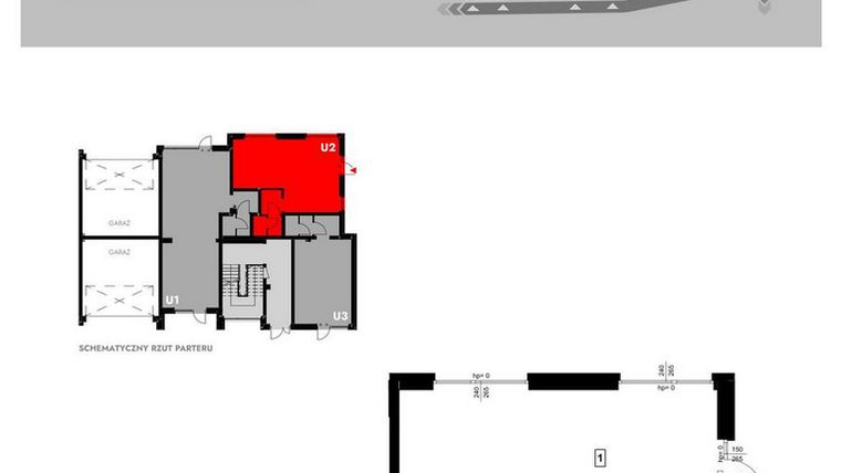 Rzut - Lokal użytkowy na sprzedaż 1 pokój o powierzchni 42,18 m² - numer Z4_U2 w Osiedle Malarska etap IV