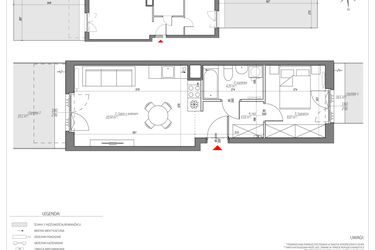 Rzut - Mieszkanie na sprzedaż 2 pokoje o powierzchni 38,89 m² - numer D/072/M w City Vibe