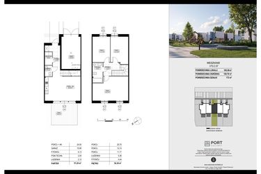 Rzut - Dom na sprzedaż 4 pokoje o powierzchni 105,58 m² - numer I.F3.C.57 w Port Drzewny