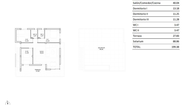 Rzut - Dom na sprzedaż 3 pokoje o powierzchni 82,69 m² - numer 0-318 w Domy w San Miguel de Salinas - 87172235