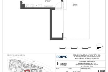 Rzut - Mieszkanie na sprzedaż 1 pokój o powierzchni 27 m² - numer 0M06 w Elektrovnia Garbary