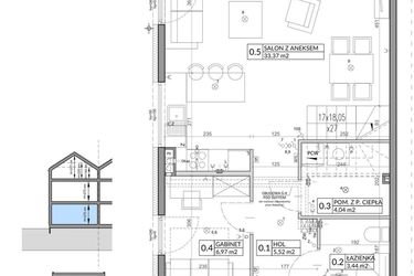 Rzut - Dom na sprzedaż 6 pokoi o powierzchni 141,29 m² - numer 3A w Wille przy Lesie