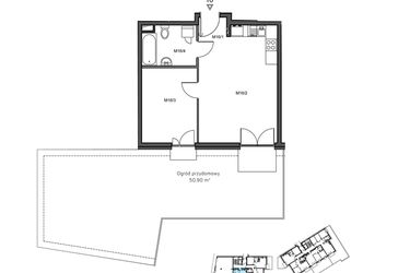 Rzut - Mieszkanie na sprzedaż 2 pokoje o powierzchni 41,04 m² - numer 16 w Wzgórze Krzemionki II