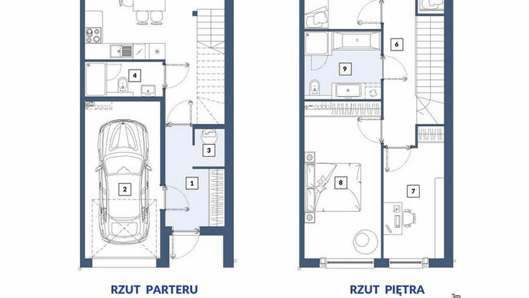 Rzut - Dom na sprzedaż 5 pokoi o powierzchni 129 m² - numer Z13 w Nowe Karwiany etap XIII