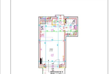 Rzut - Mieszkanie na sprzedaż 1 pokój o powierzchni 27,91 m² - numer A16 w Osiedle Zuchów