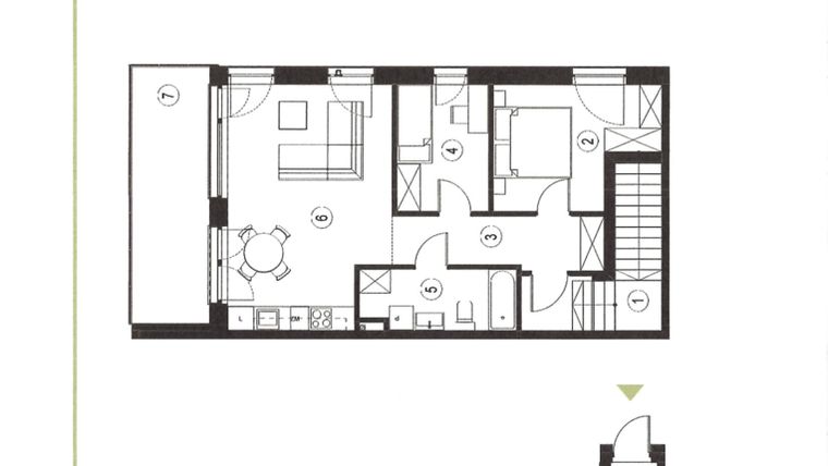 Rzut - Mieszkanie na sprzedaż 3 pokoje o powierzchni 67,13 m² - numer 28_2 w Apartamenty Sielanka