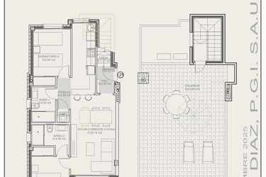 Rzut - Mieszkanie na sprzedaż 2 pokoje o powierzchni 60 m² - numer T1.21 w Residencial La Isla III