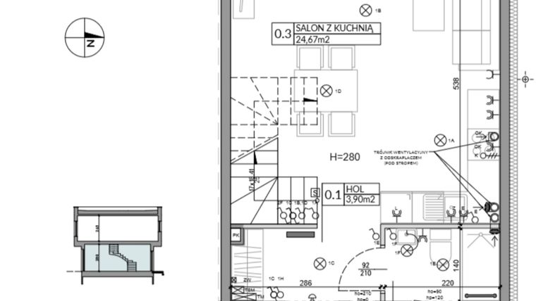 Rzut - Dom na sprzedaż 4 pokoje o powierzchni 74,84 m² - numer 16 w Boska Ksawerowska 2