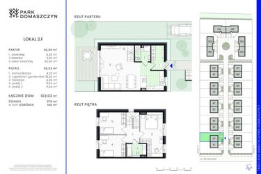 Rzut - Dom na sprzedaż 5 pokoi o powierzchni 103,51 m² - numer 2F w Park Domaszczyn 2 - etap 4