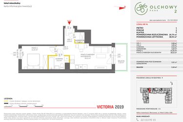Rzut - Mieszkanie na sprzedaż 2 pokoje o powierzchni 39,79 m² - numer A.96 w Olchowy Park II