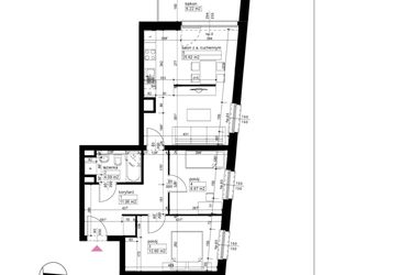 Rzut - Mieszkanie na sprzedaż 3 pokoje o powierzchni 62,34 m² - numer B/1/3/12 w Malta Wołkowyska etap III