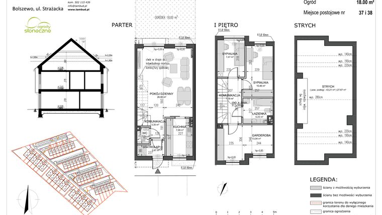 Rzut - Mieszkanie na sprzedaż 4 pokoje o powierzchni 84,78 m² - numer B17/L1 w Słoneczne Ogrody