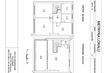 Rzut - Dom na sprzedaż 5 pokoi o powierzchni 129,5 m² - numer C1 w Viva Junacka