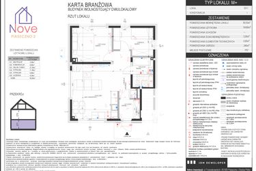 Rzut - Dom na sprzedaż 3 pokoje o powierzchni 54,8 m² - numer E9.1 w Nove Piaseczno 2 etap E