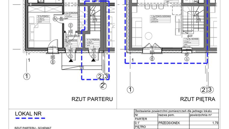 Rzut - Mieszkanie na sprzedaż 3 pokoje o powierzchni 63,94 m² - numer 2 w Apartamenty Koluszki