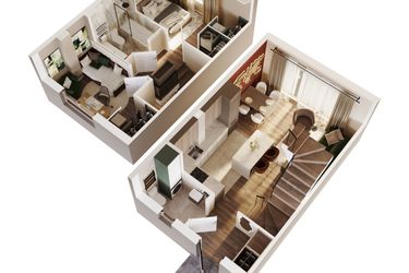 Rzut - Dom na sprzedaż 3 pokoje o powierzchni 60,54 m² - numer 10A w Osiedle Stokrotki etap 2