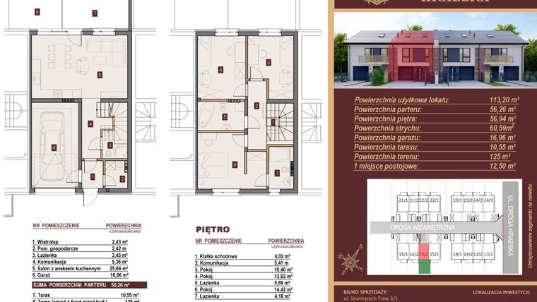 Rzut - Dom na sprzedaż 4 pokoje o powierzchni 113,2 m² - numer 15/2 w Dzielnica Hrabska etap IV