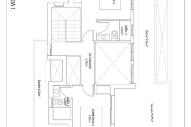 Rzut - Dom na sprzedaż 3 pokoje o powierzchni 185 m² - numer 1 w Dom w Torrevieja - 76001041
