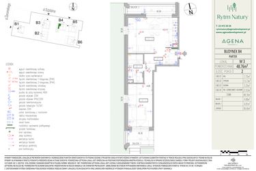 Rzut - Mieszkanie na sprzedaż 2 pokoje o powierzchni 48,76 m² - numer B4M3 w Rytm Natury