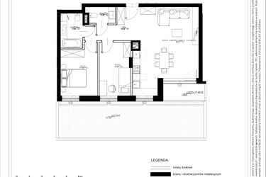 Rzut - Mieszkanie na sprzedaż 3 pokoje o powierzchni 67,13 m² - numer B38 w Osiedle pod Klonami "Klonowa 11"