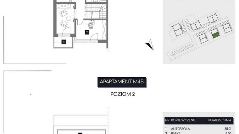 Rzut - Mieszkanie na sprzedaż 3 pokoje o powierzchni 114,6 m² - numer M4B w Rudava Park
