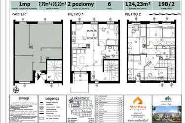 Rzut - Mieszkanie na sprzedaż 6 pokoi o powierzchni 114,15 m² - numer 19B/2 w Zielone Alejki etap II