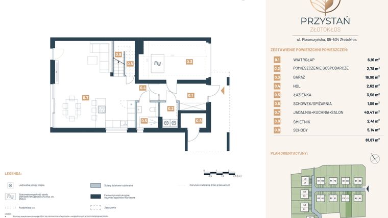 Rzut - Dom na sprzedaż 5 pokoi o powierzchni 157,29 m² - numer C1 w Przystań Złotokłos