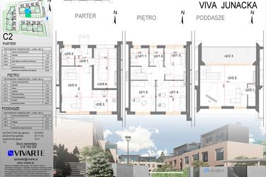 Rzut - Dom na sprzedaż 5 pokoi o powierzchni 132,92 m² - numer C2 w Viva Junacka