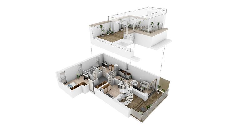 Rzut - Mieszkanie na sprzedaż 3 pokoje o powierzchni 76,83 m² - numer N4.30 w Osiedle Narcyzowe