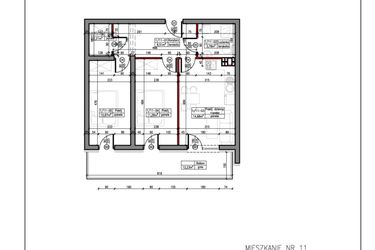 Rzut - Mieszkanie na sprzedaż 3 pokoje o powierzchni 51,33 m² - numer 11 w Janowska