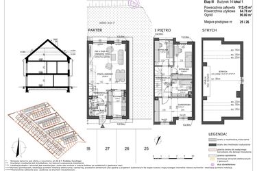 Rzut - Mieszkanie na sprzedaż 4 pokoje o powierzchni 84,79 m² - numer B14/L1 w Słoneczne Ogrody