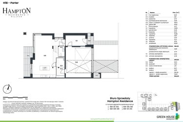 Rzut - Dom na sprzedaż 5 pokoi o powierzchni 188,06 m² - numer H1B w Hampton Residence Wilanów