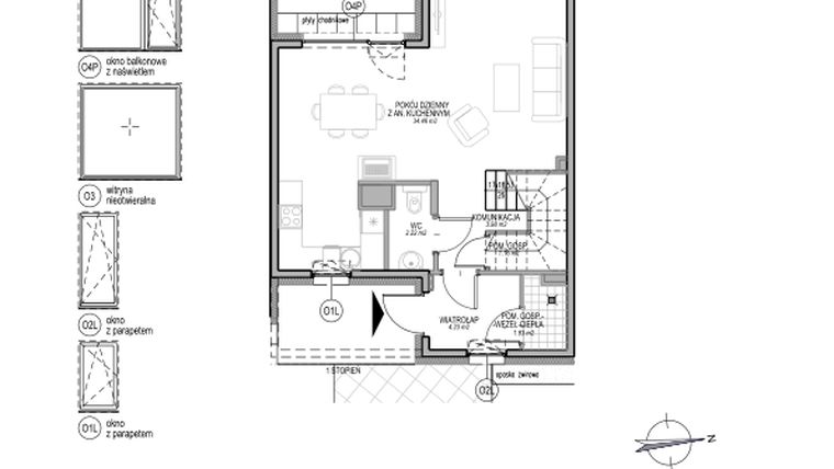 Rzut - Dom na sprzedaż 4 pokoje o powierzchni 109,21 m² - numer A.3.1.11 w Optima VI
