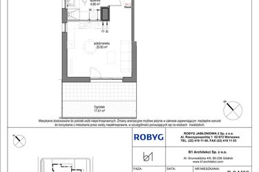 Rzut - Mieszkanie na sprzedaż 2 pokoje o powierzchni 49,15 m² - numer B.0M06 w Kobieli 4