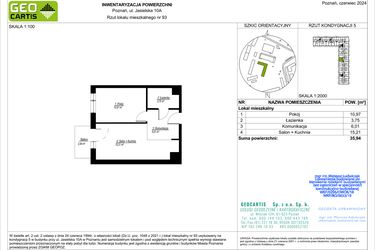 Rzut - Mieszkanie na sprzedaż 2 pokoje o powierzchni 35,94 m² - numer C93 w Jasielska 8C