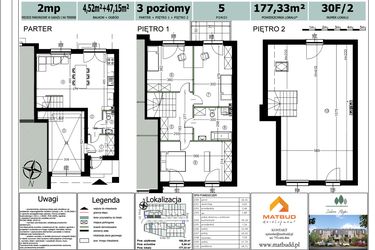 Rzut - Dom na sprzedaż 4 pokoje o powierzchni 168,39 m² - numer 30F/2 w Zielone Alejki etap II
