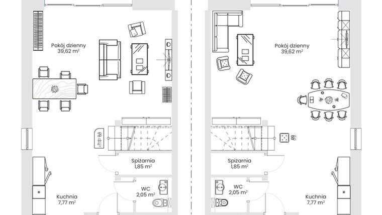 Rzut - Dom na sprzedaż 4 pokoje o powierzchni 113 m² - numer 45 w Osiedle WizaWi