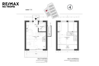 Rzut - Dom na sprzedaż 3 pokoje o powierzchni 49,8 m² - numer F26 w Sea House Wicie