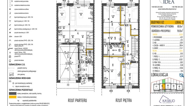 Rzut - Dom na sprzedaż 5 pokoi o powierzchni 116,79 m² - numer 62-L2 w Osiedle Idea etap I