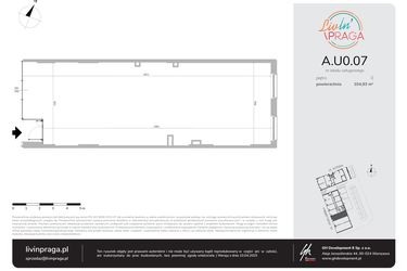 Rzut - Lokal użytkowy na sprzedaż 1 pokój o powierzchni 104,93 m² - numer A.U0.07 w Livin' Praga