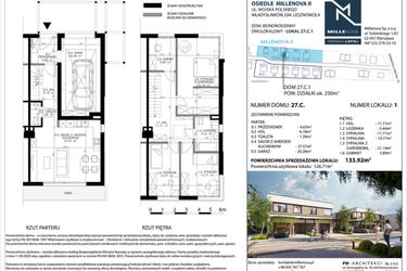 Rzut - Dom na sprzedaż 5 pokoi o powierzchni 137 m² - numer 18 w Millenova