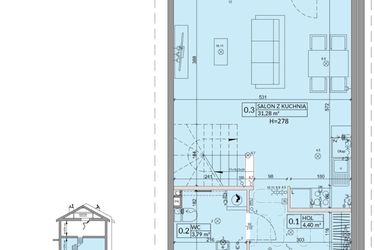 Rzut - Dom na sprzedaż 4 pokoje o powierzchni 77,99 m² - numer 22B w Osiedle Słoneczne etap III