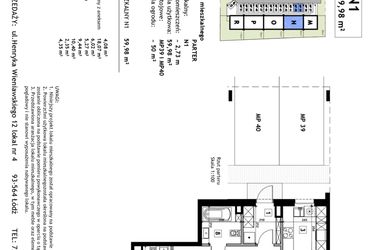 Rzut - Mieszkanie na sprzedaż 3 pokoje o powierzchni 59,98 m² - numer N1 w Złotno Residence
