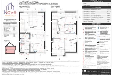 Rzut - Dom na sprzedaż 4 pokoje o powierzchni 84,65 m² - numer F3.2 w Nove Piaseczno 2 etap F
